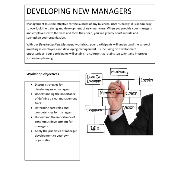 Developing New Managers