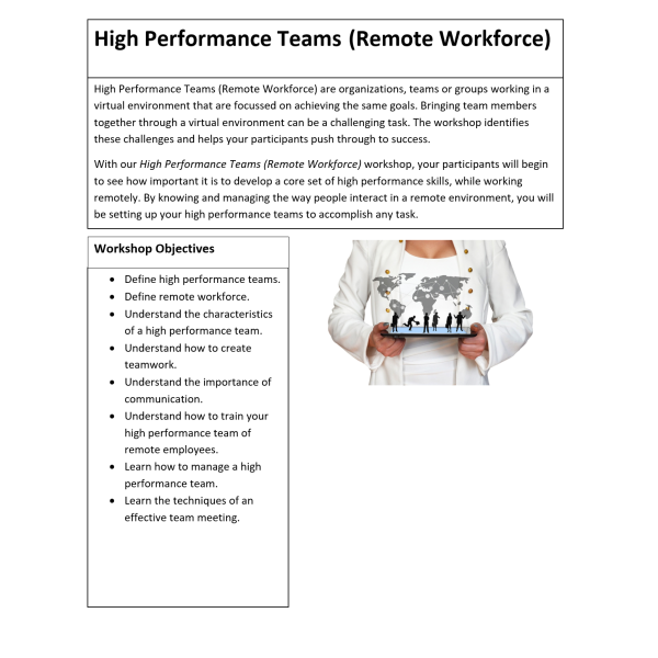 High Performance Teams Remote Workforce