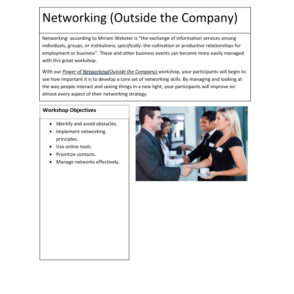 Networking Outside the Company