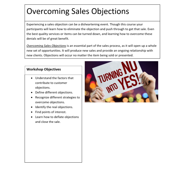 Overcoming Sales Objection