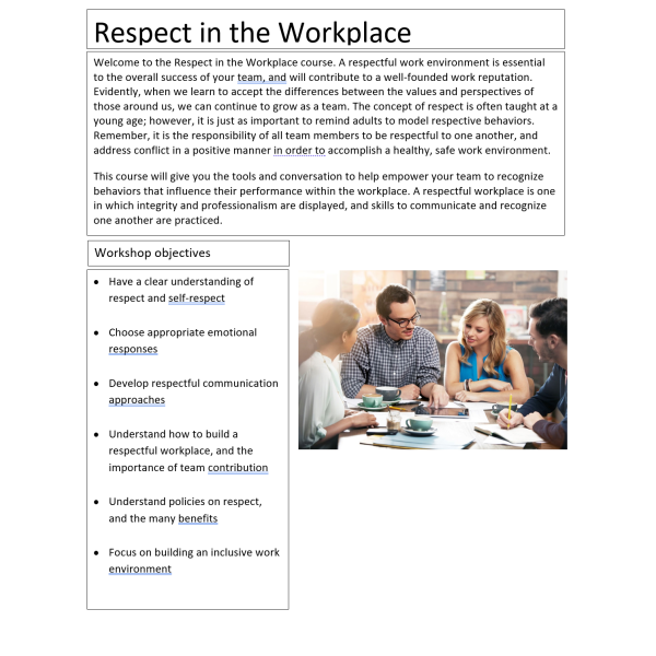 Respect in the Workplace