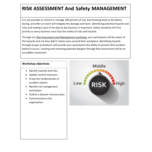 Risk Assessment and Management