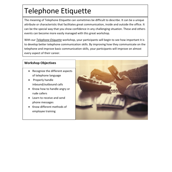 Telephone Etiquette