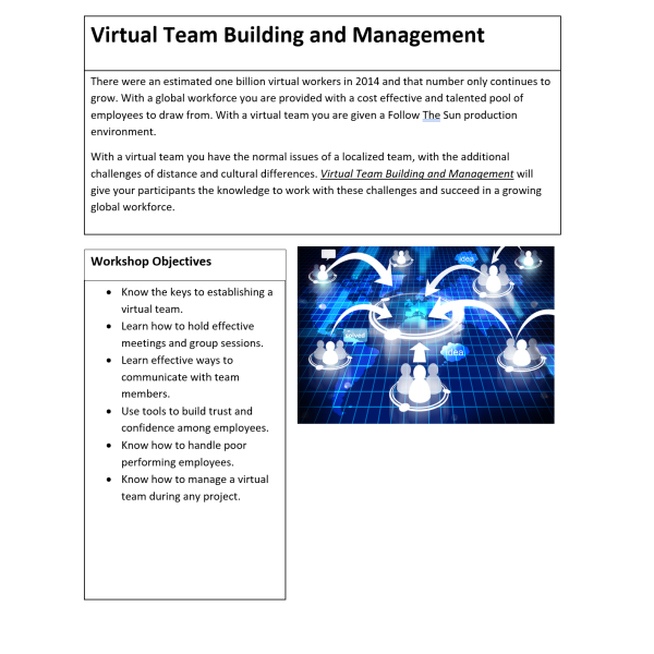 Virtual Team Building and Management